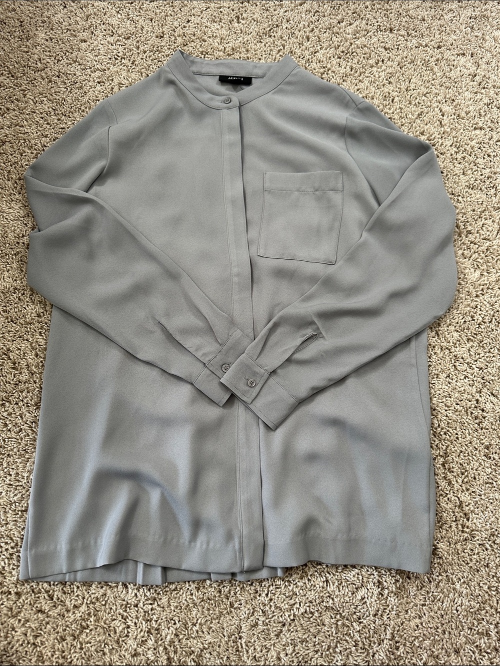 Alfani Minimalist Light GrayLong-Sleeve Shirt